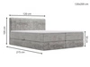 Boxspringbett mit Bettkasten 120x200 Forte Beige