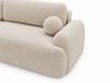 Ecksofa L-Form Links mit Schlaffunktion und Bettkasten Aurio Creme