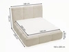 Polsterbett mit Bettkasten und Lattenrost 160x200 Bubble Braun