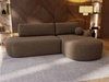 Ecksofa L-Form Rechts mit Schlaffunktion und Bettkasten Aurio O Braun