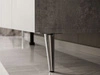 TV-Lowboard mit Türen auf Silbernen Metallbeinen 200 cm Nodoo Beton