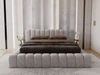 Polsterbett mit Bettkasten und Lattenrost 140x200 Italia Grau