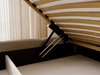 Polsterbett mit Bettkasten und Bettrost 180x200 Sweet Low Dunkelbeige