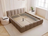 Polsterbett ohne Bettkasten mit Lattenrost 160x200 Cloud Low aus Bouclé-Stoff Braun