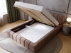 Polsterbett mit Bettkasten und Lattenrost 120x200 Orio Braun