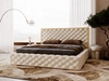 Polsterbett mit Bettkasten und Lattenrost 200x200 Wave Beige