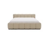 Polsterbett ohne Bettkasten mit Lattenrost 140x200 Cloud Low aus Bouclé-Stoff Dunkelbeige