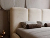 Polsterbett mit Bettkasten und Lattenrost 140x200 Bubble Beige