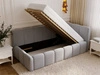 Jugendbett Einzelbett mit Bettkasten und Lattenrost 90x200 Cloud One Grau