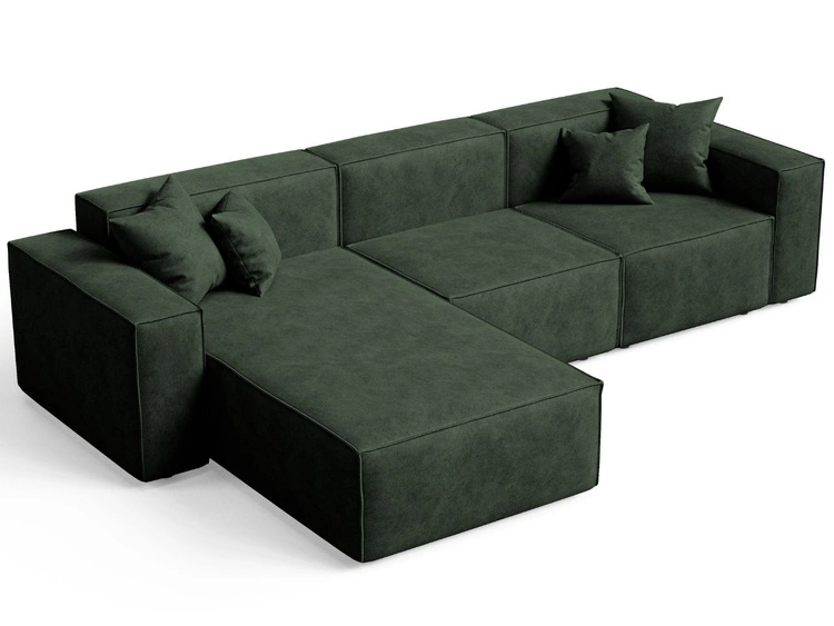 Ecksofa L-Form Links Arizona Grün