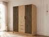 Kleiderschrank 155 cm Artisan Eiche, Schwarz