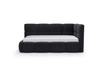 Gepolstertes Jugend-Einzelbett mit Bettkasten und Holzrost 90x200 Modo One Links Schwarz