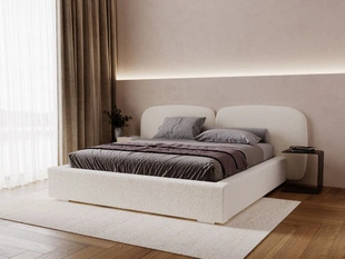 Polsterbett mit Bettkasten und Lattenrost 120x200 Palermo Creme