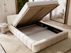 Polsterbett mit Bettkasten und Lattenrost 120x200 Split Creme