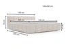Polsterbett ohne Bettkasten mit Lattenrost 140x200 Cloud Low aus Bouclé-Stoff Grau