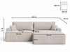Ecksofa L-Form mit Schlaffunktion und Bettkasten Serene Links Hellbeige