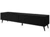 TV-Lowboard mit Türen auf Schwarzen Metallbeinen 175 cm Sorelle Schwarz Matt