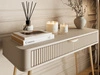 Schminktisch mit Goldenen Metallbeinen Latina Beige