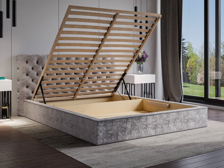 Chesterfield Polsterbett 180x200 Apollo - Grün