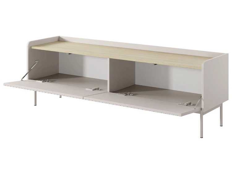 TV-Lowboard mit Türen Abios Beige, Scandi Eiche