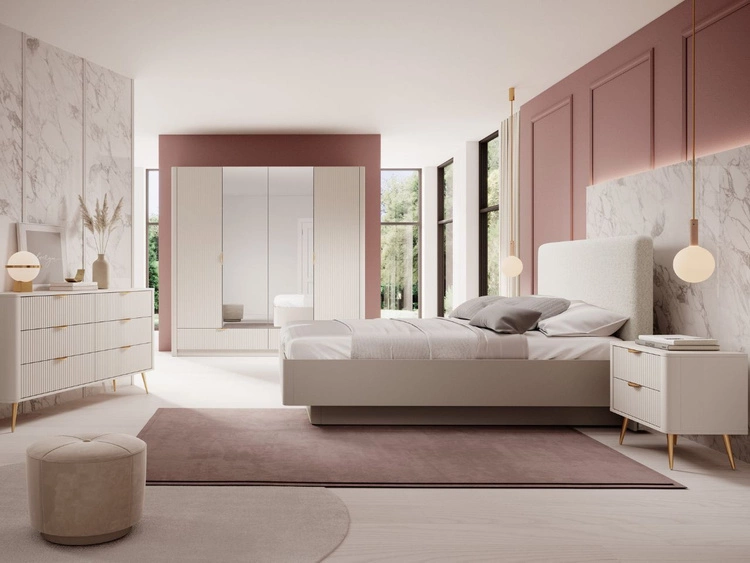 Holzbett 160x200 Latina Beige