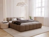 Polsterbett ohne Bettkasten mit Lattenrost 180x200 Cloud Low aus Bouclé-Stoff Braun