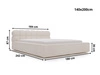 Polsterbett mit Bettkasten und Lattenrost 140x200 Plaza Dunkelgrau