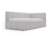 Jugendbett Einzelbett mit Bettkasten und Lattenrost 90x200 Cloud One Grau Bouclé-Stoff 