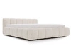Polsterbett ohne Bettkasten mit Lattenrost 160x200 Cloud Low aus Samtstoff Beige