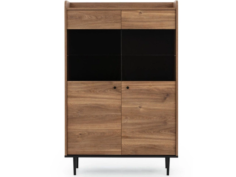 Vitrinenschrank 90 cm Vasa Braun