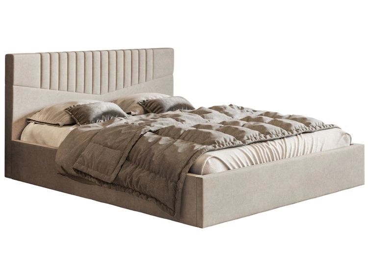 Polsterbett mit Bettkasten und Lattenrost 120x200 Lido Beige