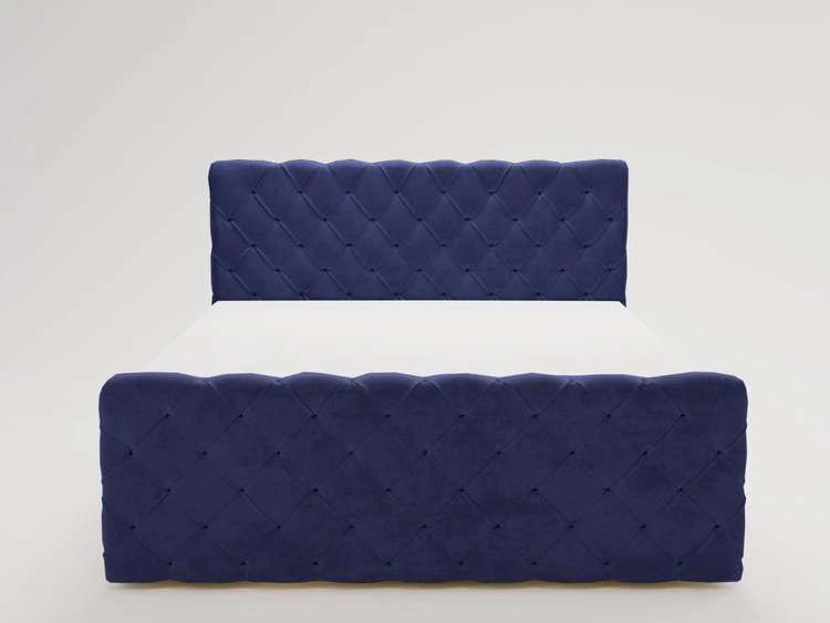 Boxspringbett mit Bettkasten 160x200 Lunaris Blau