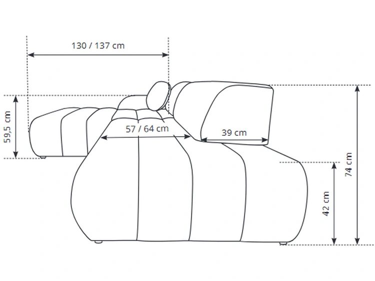 Ecksofa L-Form mit Schlaffunktion und Bettkasten Lisso Links Braun