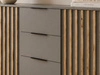 Kommode mit Türen und Schubladen 155 cm Macron Grau Artisan Eiche