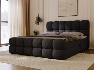 Boxspringbett mit Bettkasten 180x200 Modo Schwarz
