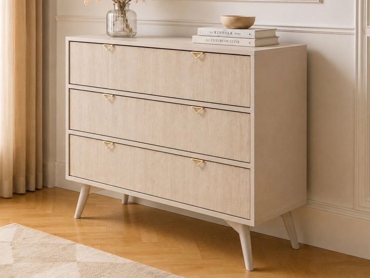 Kommode mit drei Schubladen Modena Beige