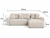 Ecksofa L-Form mit Schlaffunktion und Bettkasten Decor L Beige