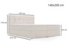 Boxspringbett mit Bettkasten 140x200 Maison Dunkelgrau