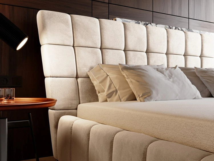 Polsterbett mit Bettkasten und Lattenrost 160x200 Paris Beige