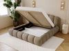 Polsterbett mit Stauraum und Lattenrost 200x200 Cloud Soft Braun
