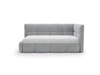 Gepolstertes Jugend-Einzelbett mit Bettkasten und Holzrost 90x200 Modo One Links Grau