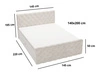 Boxspringbett mit Bettkasten 140x200 Lunaris Grau