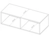 TV-Lowboard mit Türen 200 cm Kioto Schwarz matt
