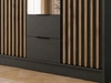 Kleiderschrank mit Spiegel 155 cm Macron Graphit, Artisan Eiche
