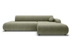 Ecksofa L-Form mit Schlaffunktion und Bettkasten Lisso Rechts Grün