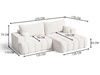 Ecksofa L-Form Rechts mit Schlaffunktion und Bettkasten Caleo Grau