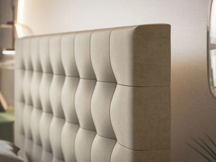 Boxspringbett mit Bettkasten 120x200 Denza Beige