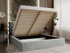 Polsterbett mit Bettkasten und Lattenrost 120x200 Apollo Grau