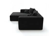 Ecksofa L Links Vellaro Schwarz