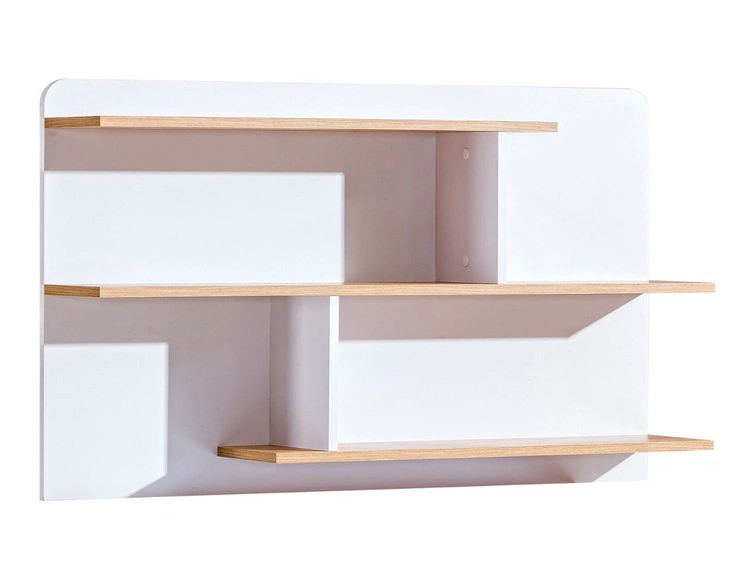 Hängeregal 110 cm für ein Jugendzimmer Lindo Weiß, Nash Eiche